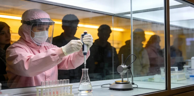 实验室技术人员正在操作先进的基