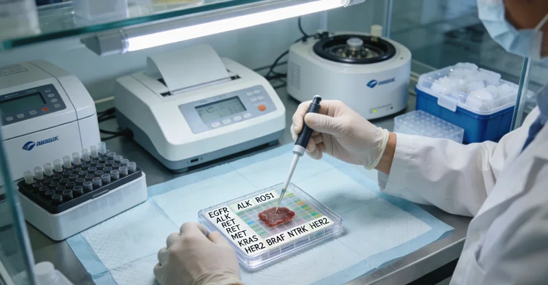 患者与医生共同查看基因检测报告