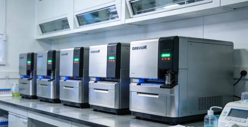 实验室内进行基因测序分析甲状腺