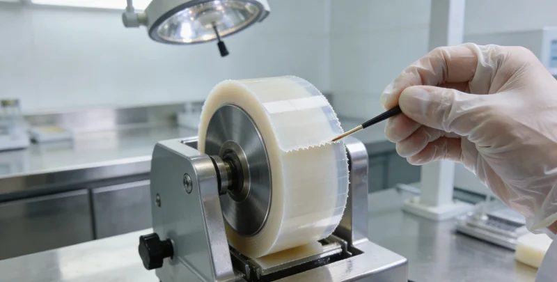 病理技师正在处理手术切除的肿瘤