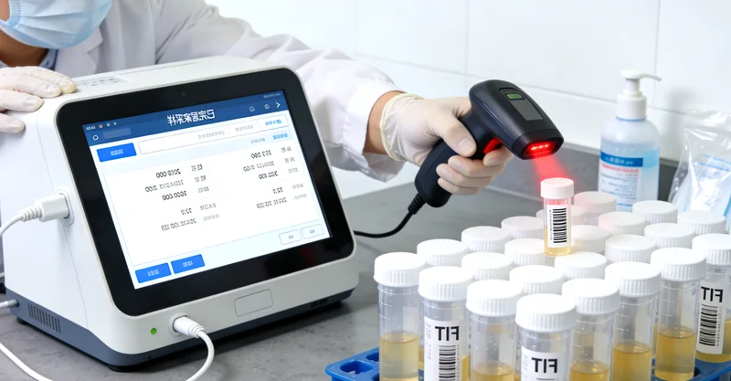 医生在诊室内向女患者详细解读基