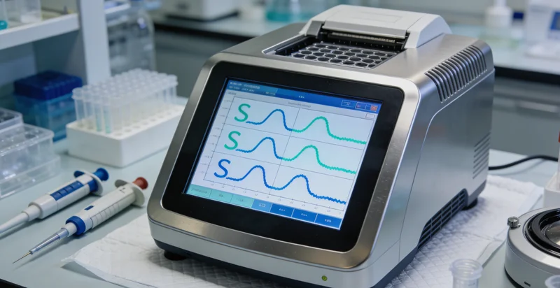 医生与患者共同查看并解读甲状腺