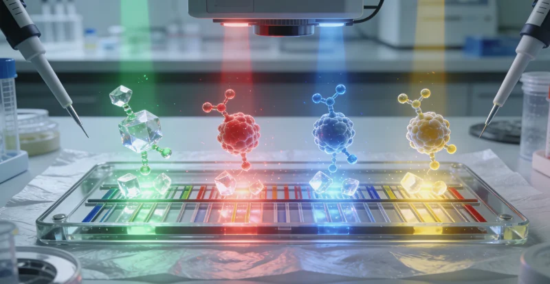 基因测序实验室技术人员进行DN