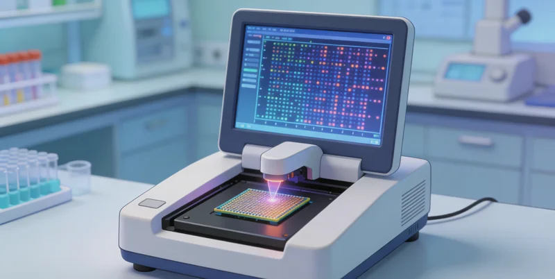 病理科医生在显微镜下观察PD-