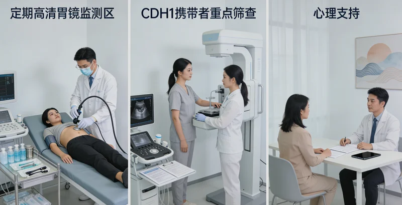 女性进行乳腺健康筛查示意图