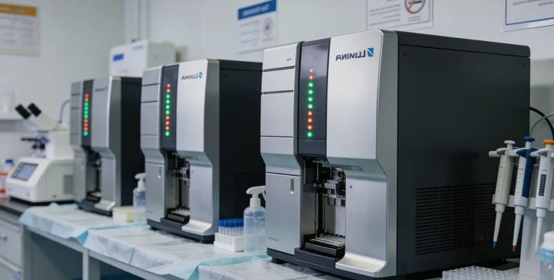 医生与乳腺癌患者共同查看基因检