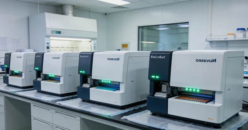 现代化医学实验室进行高通量基因