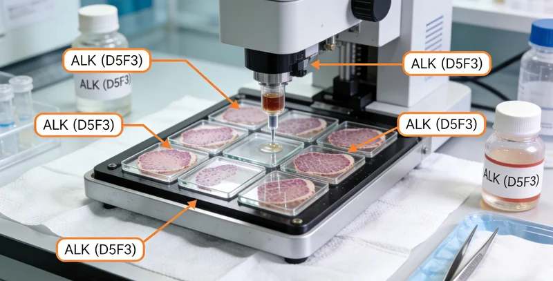 病理医师在显微镜下评估肠癌组织