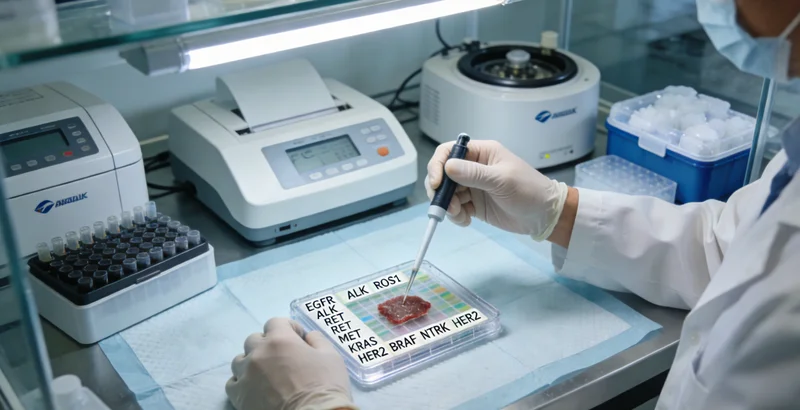 肿瘤科医生向肺癌患者解释基于基