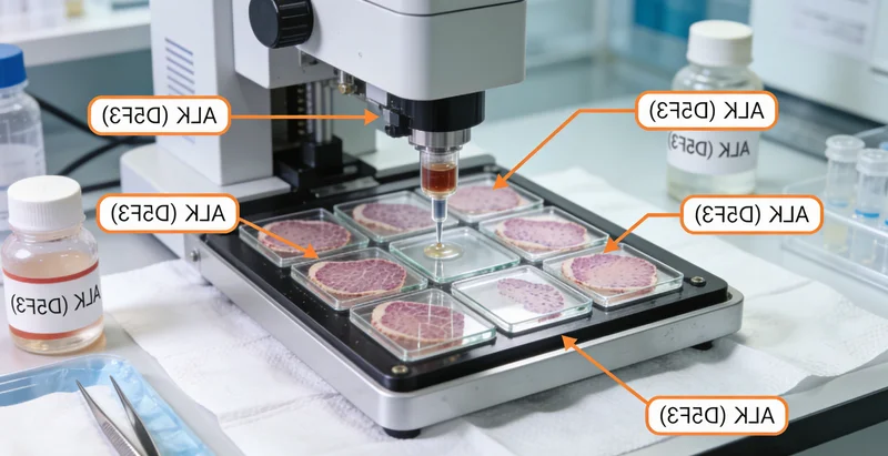 显微镜下肠癌组织HER2免疫组