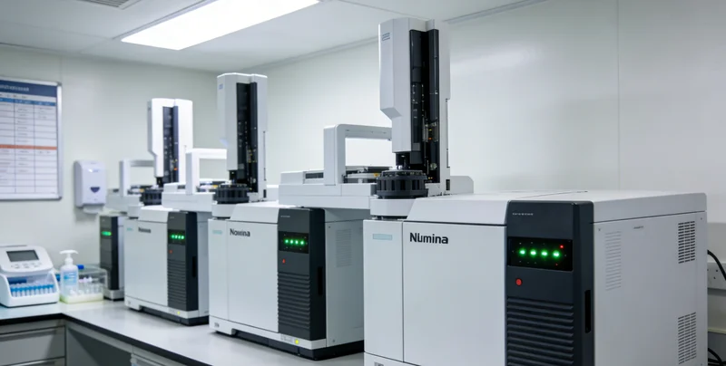 实验室进行基因测序与生物信息分