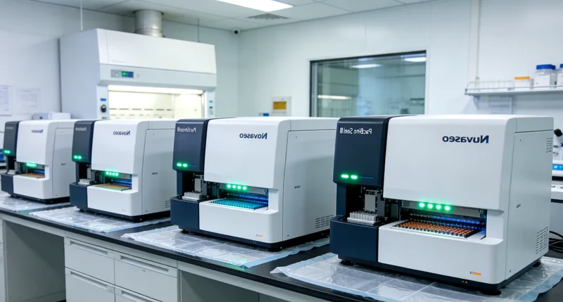 科研人员在实验室进行基因测序操