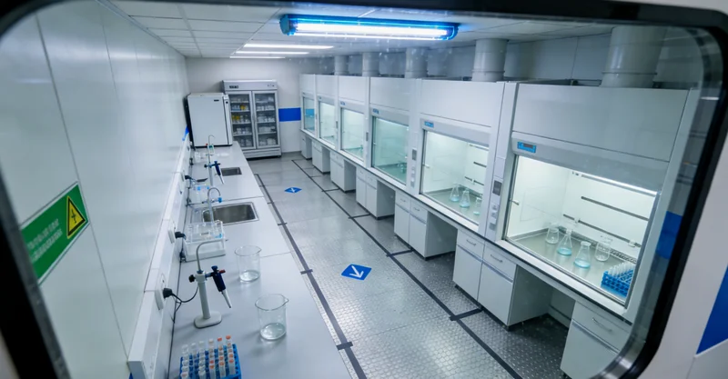 基因测序仪在实验室中运行