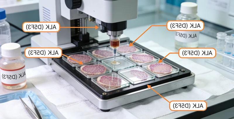 病理医生在显微镜下评估肺癌组织