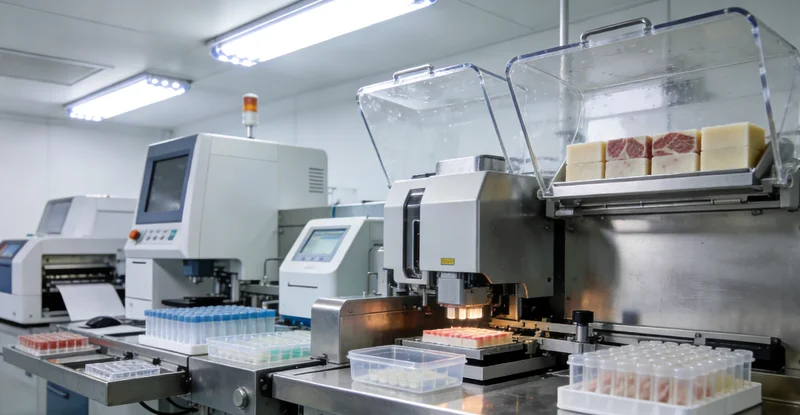 病理科医师在显微镜下观察组织切