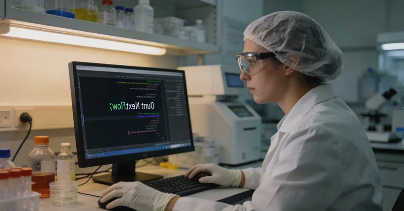 电脑屏幕上显示着复杂的基因检测