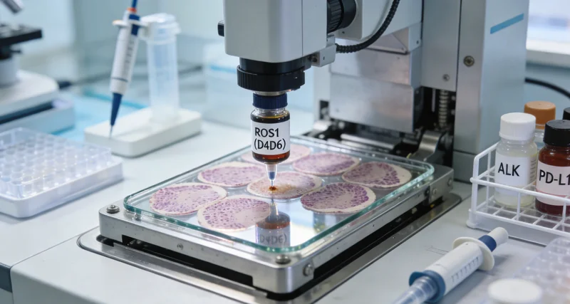 显微镜下的脑胶质瘤细胞病理切片