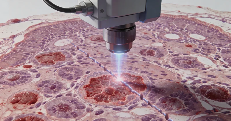 显微镜下的非小细胞肺癌组织切片