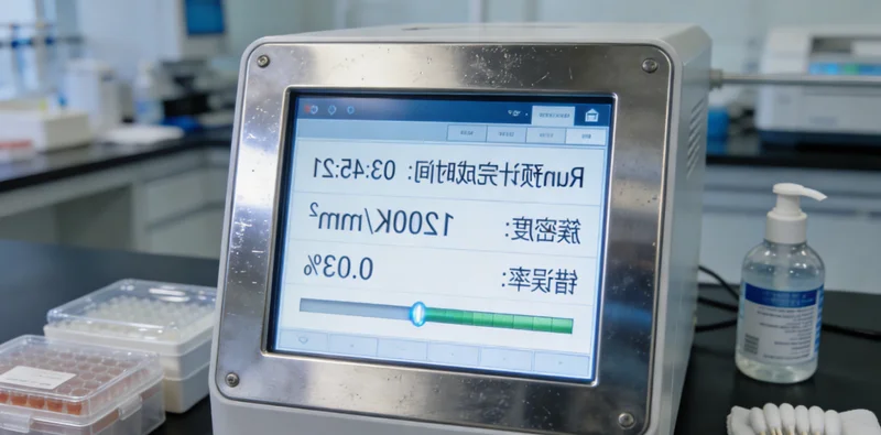 实验室新一代测序仪正在进行高通