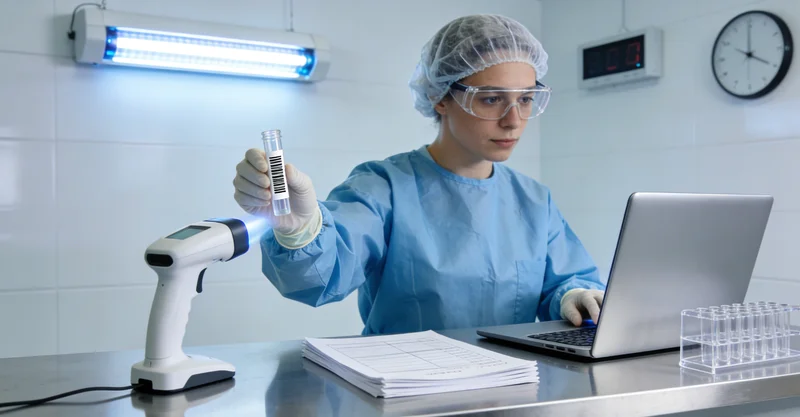 临床实验室技术人员在操作检测设