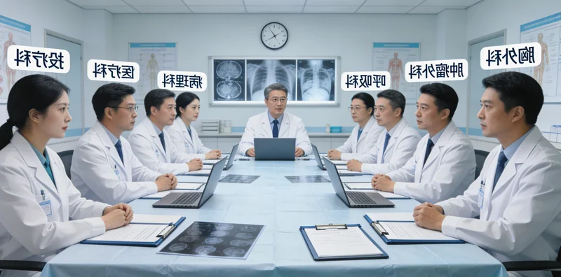 医生向非小细胞肺癌患者解释基因