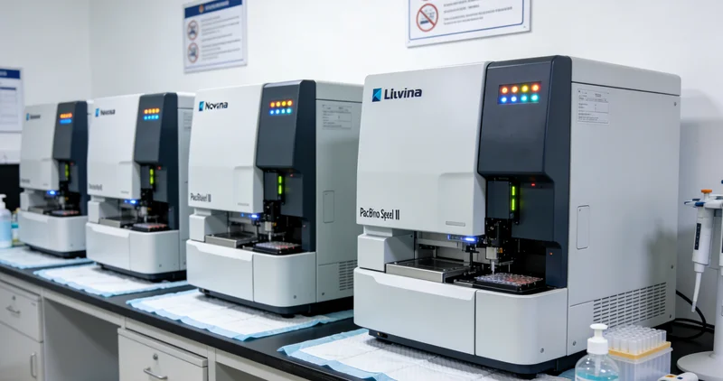 实验室技术人员进行基因测序操作