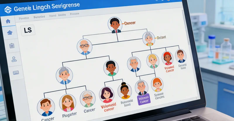医生与咨询者正在就基因检测报告