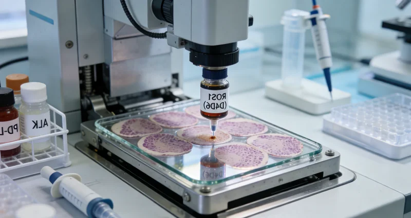 髓母细胞瘤病理切片在显微镜下的