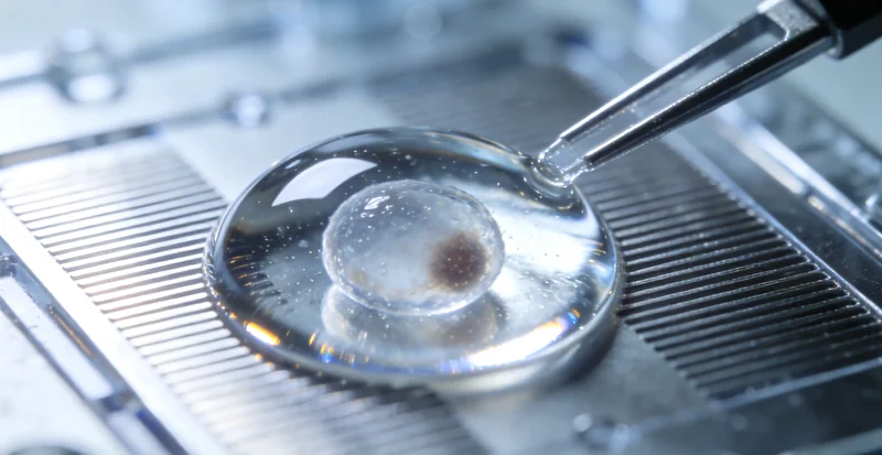 实验人员操作基因测序仪分析血液