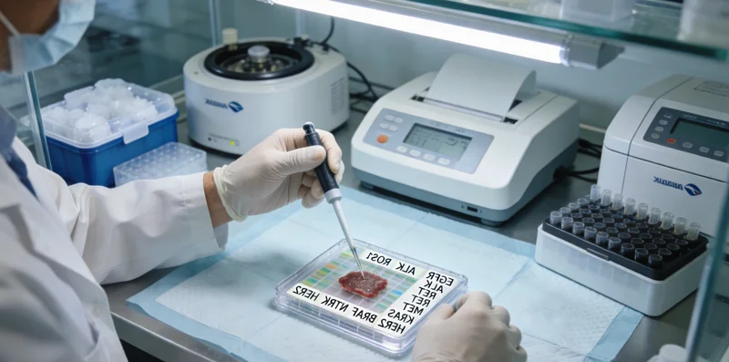 肺癌患者与医生讨论基因检测报告