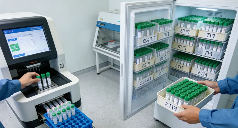 医生在诊室向患者解读基因检测报