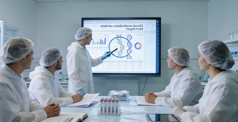 医生在诊室内向患者及家属讲解治