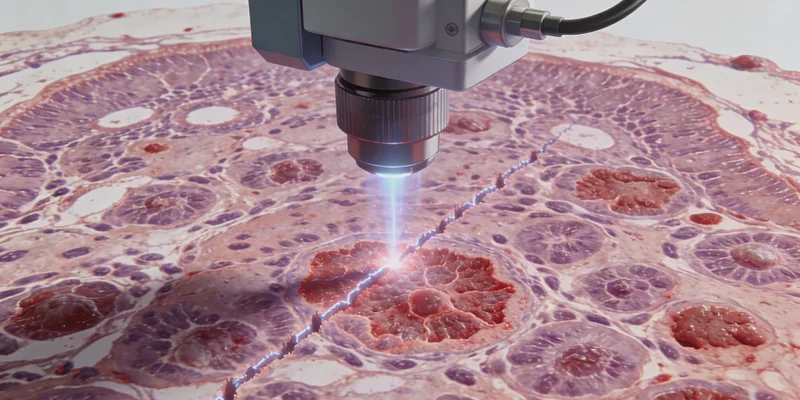 女性查看显示肿瘤标志物升高的化