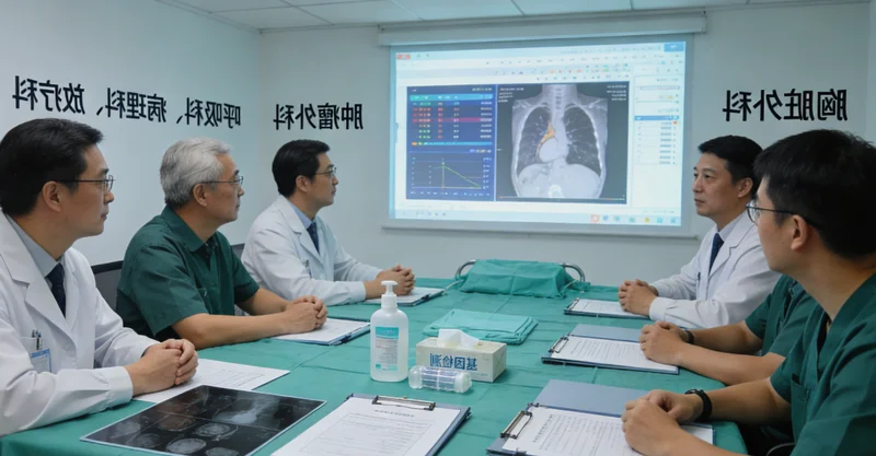 医生向肺癌患者解读基因检测报告