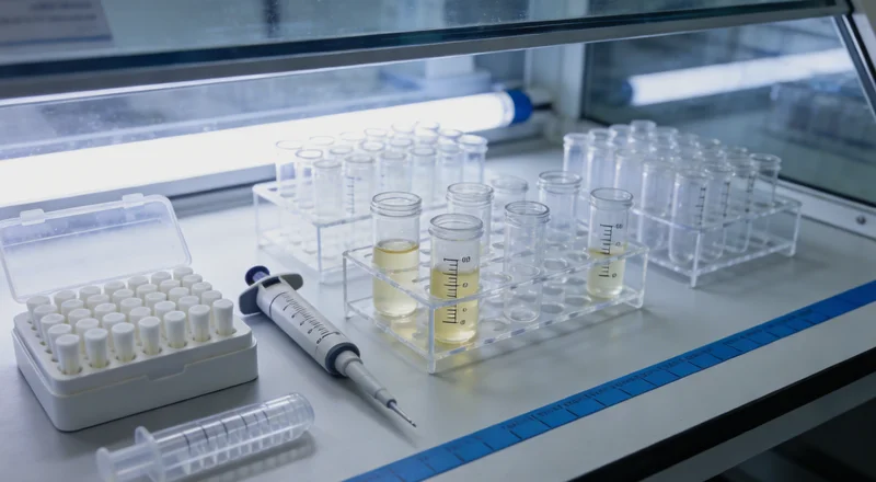 医生进行肿瘤组织活检采样用于基