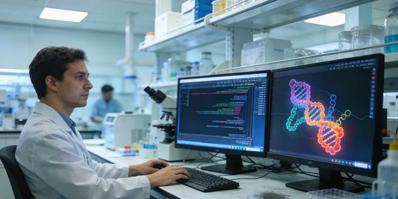 医生与患者共同查看基因检测报告