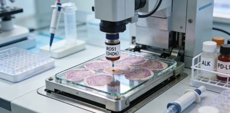 胶质瘤病理切片在显微镜下观察