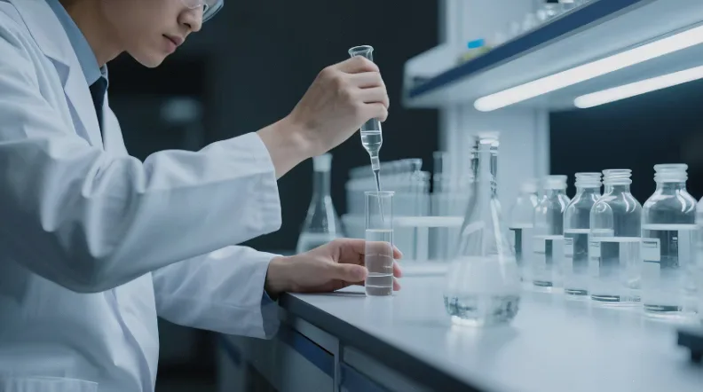 专业人员正在进行静脉血样本采集