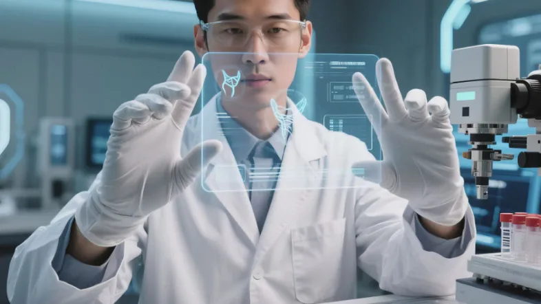 静脉血样本采集与条形码标识特写