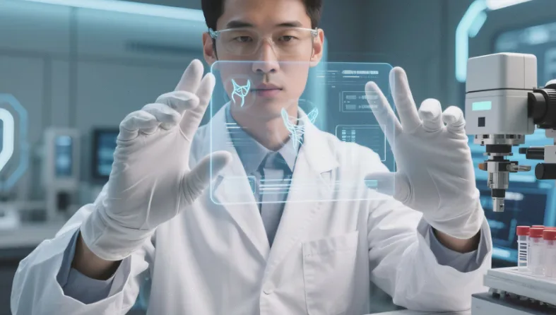 实验室人员正在进行血液样本前处理