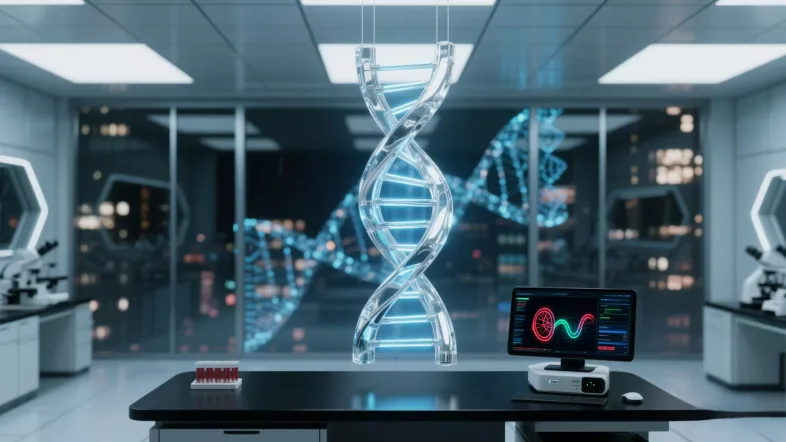 实验室技术人员进行血液样本处理