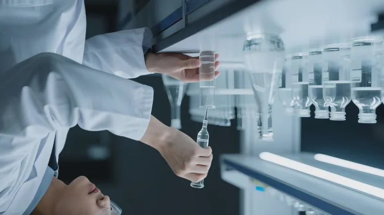 病理医生在显微镜下圈选肿瘤组织区域